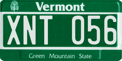 VT license plate XNT056