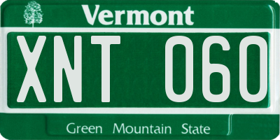 VT license plate XNT060