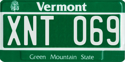 VT license plate XNT069