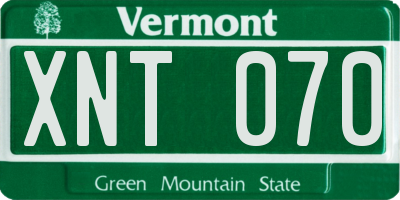 VT license plate XNT070