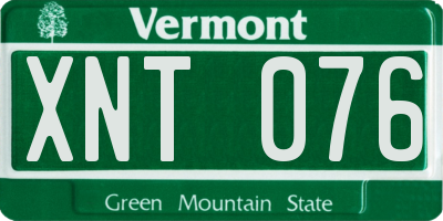 VT license plate XNT076