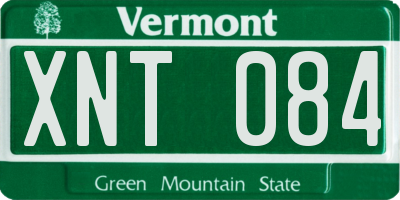 VT license plate XNT084