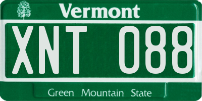 VT license plate XNT088