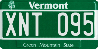VT license plate XNT095