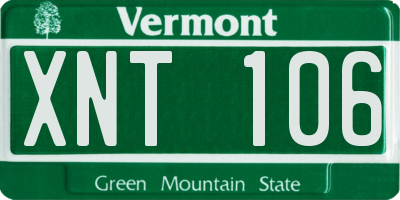 VT license plate XNT106
