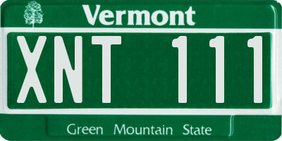 VT license plate XNT111