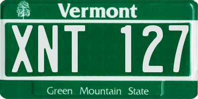 VT license plate XNT127