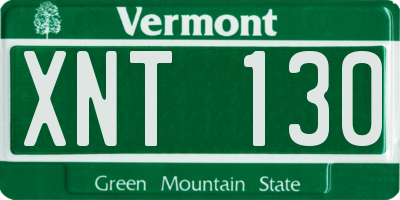 VT license plate XNT130