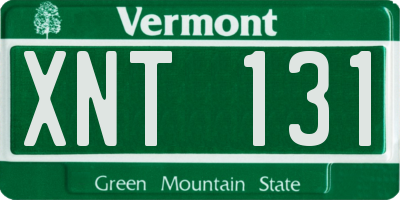 VT license plate XNT131