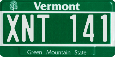 VT license plate XNT141