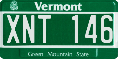 VT license plate XNT146