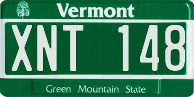 VT license plate XNT148