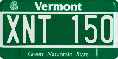 VT license plate XNT150