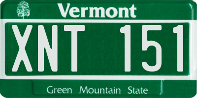 VT license plate XNT151