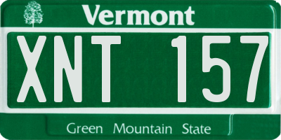 VT license plate XNT157