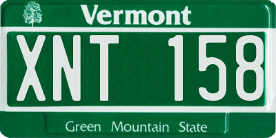 VT license plate XNT158