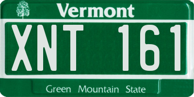 VT license plate XNT161