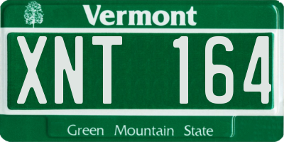 VT license plate XNT164