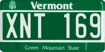 VT license plate XNT169