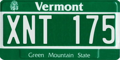 VT license plate XNT175