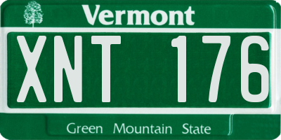 VT license plate XNT176