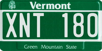 VT license plate XNT180