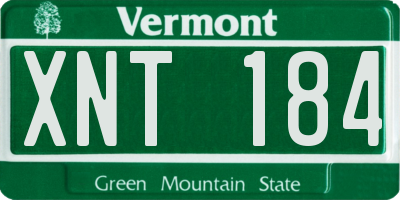 VT license plate XNT184