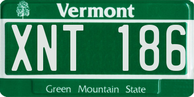 VT license plate XNT186