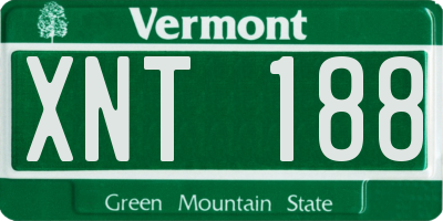 VT license plate XNT188