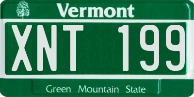 VT license plate XNT199