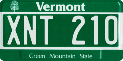 VT license plate XNT210