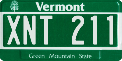 VT license plate XNT211