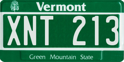 VT license plate XNT213