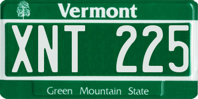 VT license plate XNT225