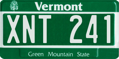 VT license plate XNT241