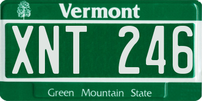 VT license plate XNT246