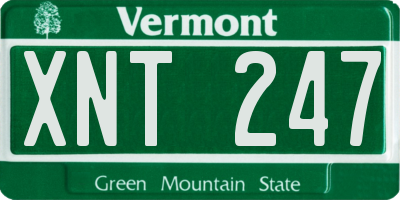 VT license plate XNT247