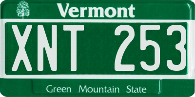 VT license plate XNT253