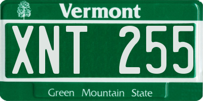 VT license plate XNT255