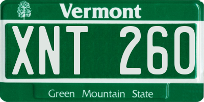 VT license plate XNT260