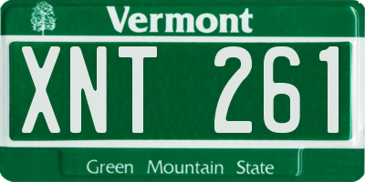 VT license plate XNT261