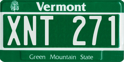 VT license plate XNT271