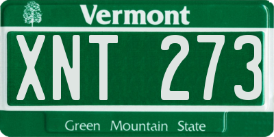 VT license plate XNT273