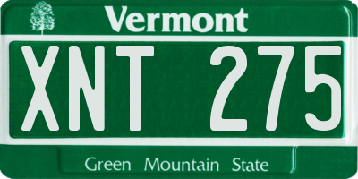 VT license plate XNT275