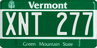 VT license plate XNT277