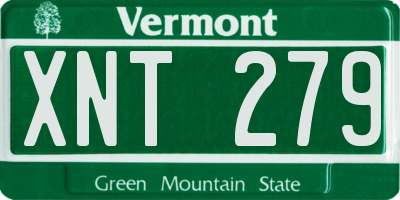 VT license plate XNT279