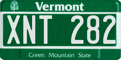 VT license plate XNT282