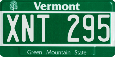 VT license plate XNT295