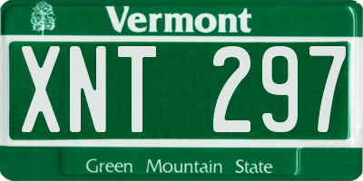 VT license plate XNT297