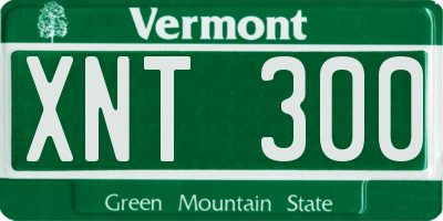 VT license plate XNT300